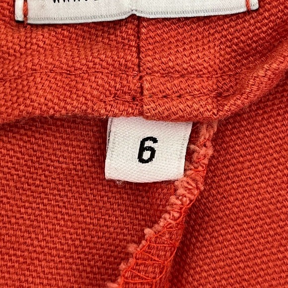 Esby Apparel Pants Women's 6 Orange Cotton Canvas Wide Leg High Rise Boho 70s - Picture 9 of 11